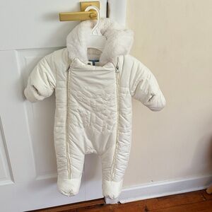 Jacadi White Quilted Kids Footie